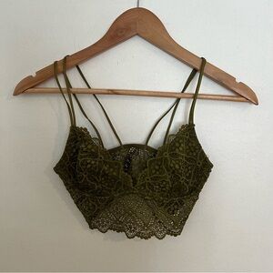 Forest Green Cottagecore Bralette